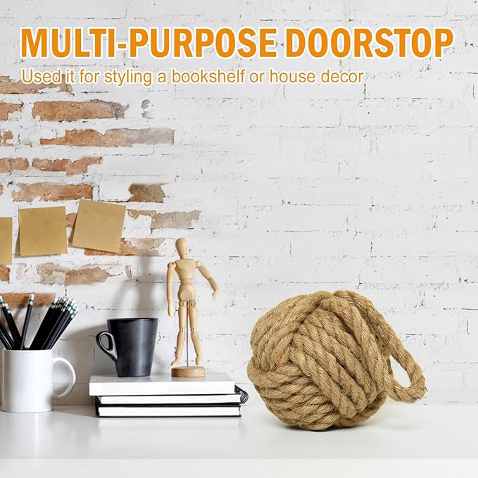Decorative Door Stoppers Rope Knot Nautical Weighted Decorative Door Stop