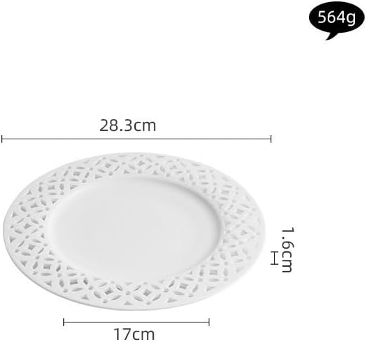 Appetizer Plates Ceramic Flat Plate Plate Dish Plate Hotel Restaurant Steak Western Plate Breakfast Plate Tableware Cheap Plates(B)