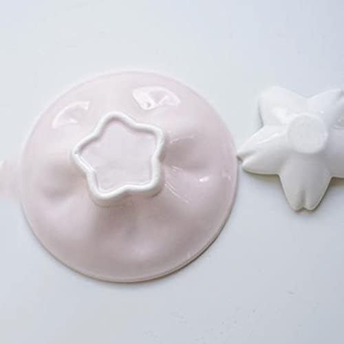 Appetizer Bowls 3.94inch Flower Shape Ceramic Sauce Dish Appetizer Plates Mini Side Seasoning Dish Condiment Dishes Sushi Soy Dipping Bowls Snack Serving Saucer (Set of 2) Salad Bowls
