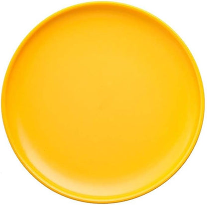 Ceramic Dessert Plates Set of 2,Mini 6 inch Porcelain Round Salad Plate,Serving Appetizer Dish,Yellow Small Dishes Dinner Plate,Food Dinnerware for Kitchen