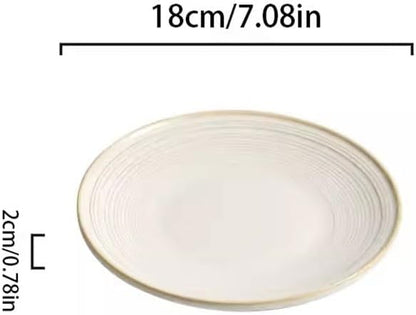 SONGCHAO Party Supplies Dinner Plate Steak Western Plate Household Ceramic Tableware Restaurant Appetizer Plate Pasta Breakfast Plate Party Plates (Color : 18cm)