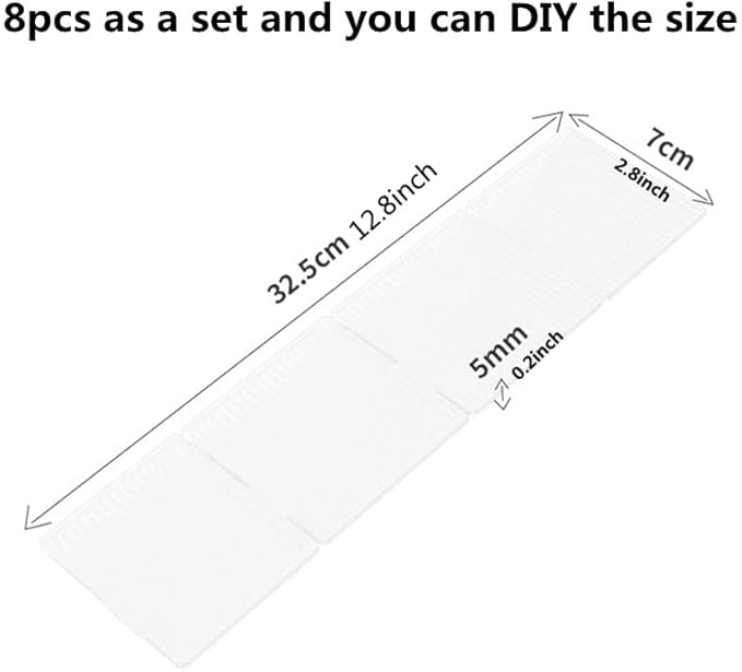 8pcs DIY Plastic Drawer Organizer Adjustable Drawer Dividers