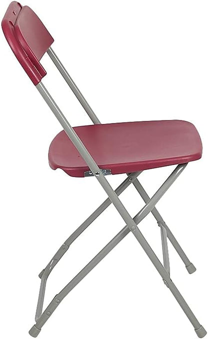 Flash Furniture Hercules™ Series Plastic Folding Chair - Red - 2 Pack 650LB Weight Capacity Comfortable Event Chair - Lightweight Folding Chair