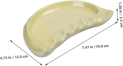 PRETYZOOM Charming Ceramic Dumpling Serving Plate Perfect for Snacks Appetizers and Fruits Suitable for Outdoor Gatherings