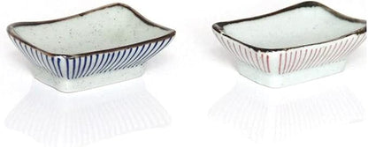 HEXEH Salad Plate Set of 2 Ceramic Appetizer Plates Japanese Style Sauce Dishes Soy Sauce Dipping Plates Appetize Bowls Side Dishes Serving Dish for Kitchen Home(6.5inch) Plastic Plate