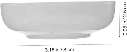 Alipis 6pcs Ceramic Condiment Plates Small Sauce Dishes for Dipping Sauce Appetizers and Sushi Compact Stackable Design for Home and Outdoor Use