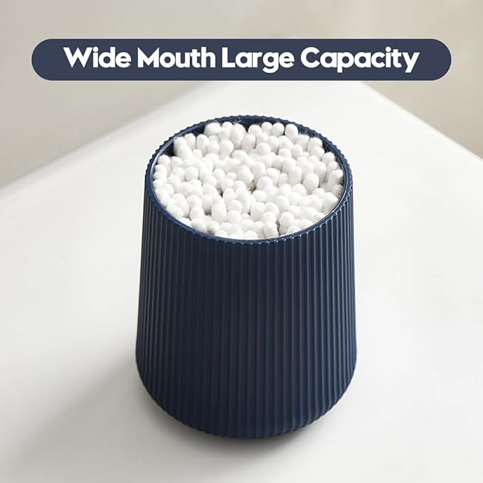 Navy Blue Striped Toothbrush Holder