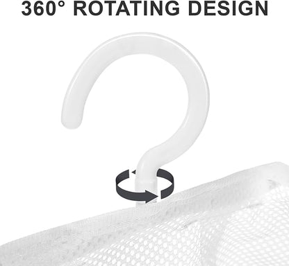 Mesh Storage Hanging Bag with Swiveling Hook
