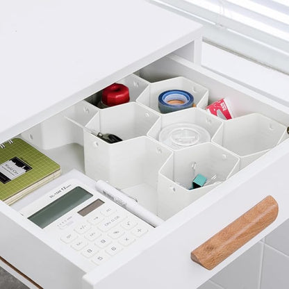 Poeland Drawer Divider Organizer Adjustable DIY Grid Honeycomb Drawer Divider
