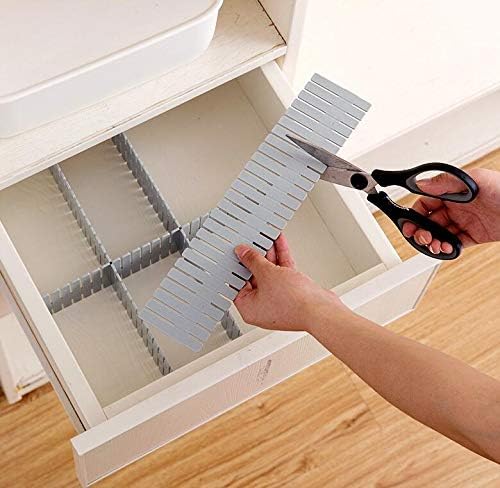 8pcs DIY Plastic Drawer Organizer Adjustable Drawer Dividers