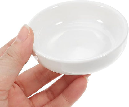 Ceramic Appetizer Plate Sauce Dishes 6 Pack Round Shape for Mustard Ketchup Dressing Salad