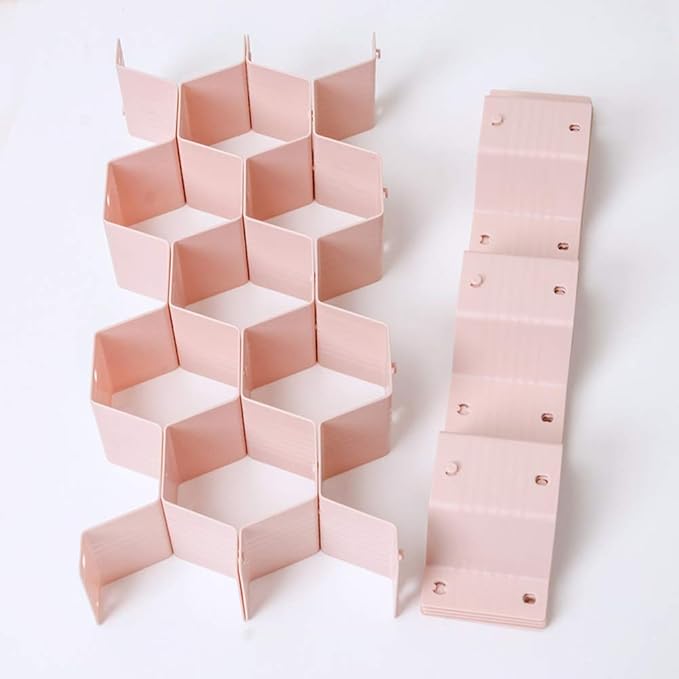 Poeland Drawer Divider Organizer Adjustable DIY Grid Honeycomb Drawer Divider