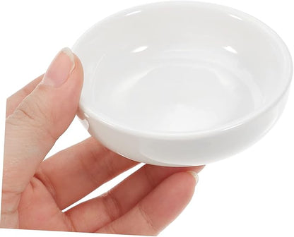 VOSAREA 6pcs Ceramic Appetizer Dishes Multi-purpose Sauce Seasoning Plates for Dipping Elegant Design for Parties Small Plates for Condiments and Snacks