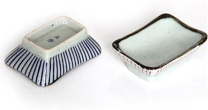 HEXEH Salad Plate Set of 2 Ceramic Appetizer Plates Japanese Style Sauce Dishes Soy Sauce Dipping Plates Appetize Bowls Side Dishes Serving Dish for Kitchen Home(6.5inch) Plastic Plate