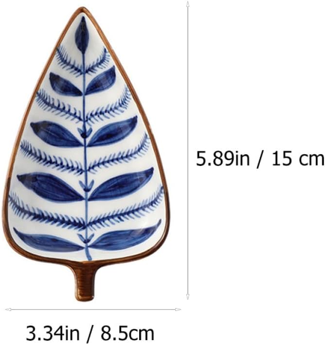 ARTIBETTER Creative 3pcs Japanese Hand-painted Ceramic Appetizer Plates Set with Seasonal Leaf and Watergrass Designs, 3.5-inch Food Serving Dishes for Sauce, Nuts, and Desserts, Random Color