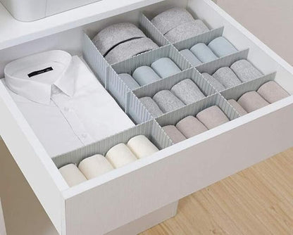 8pcs DIY Plastic Drawer Organizer Adjustable Drawer Dividers