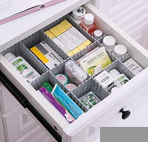 8pcs DIY Plastic Drawer Organizer Adjustable Drawer Dividers