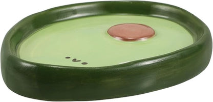 Fruit-shaped Ceramic Plate 4-inch Avocado Design Dipping Sauce Dish Dessert Appetizer Tray for Home Kitchen Party Serving