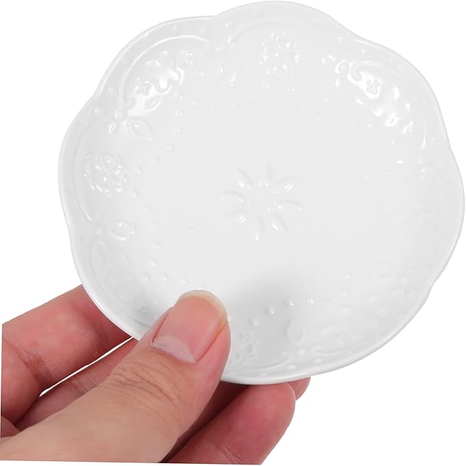 2sets Ceramic Appetizer Plates Elegant Sauce Bowls for Dipping Seasoning Dish for Home Restaurant Hotel Travel and Stylish Tableware 2pcs*2