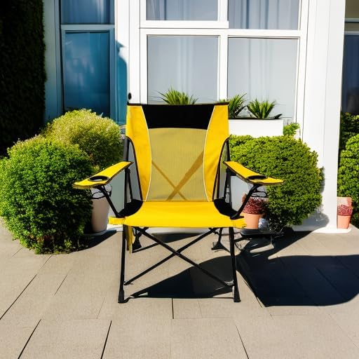 Kijaro Dual Lock Portable Camping Chairs - Versatile Outdoor Folding Sports & Lawn Chair - Locks Position Izamal Yellow