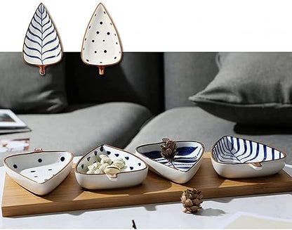 Appetizers Plates Ceramic Material Leaf Shape Design Snack Candy Saucers Bowls Sauce Dishes Kitchen Sushi Soy Sauce Dishes