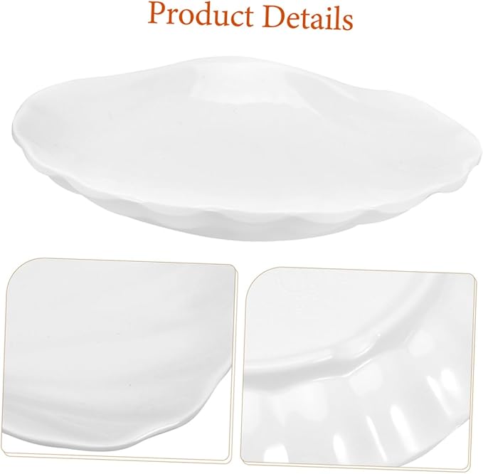 PRETYZOOM 2pcs Imitation Ceramic Appetizer Plates Decorative Food Serving Dishes Sauce Dipping Plates for Kitchen for Parties and Entertaining
