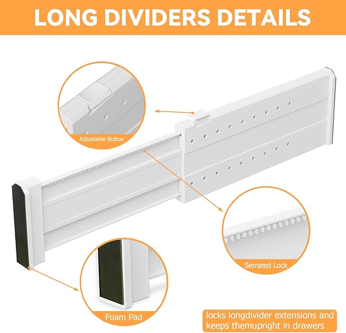 REBECAT 10 Pack Drawer Dividers