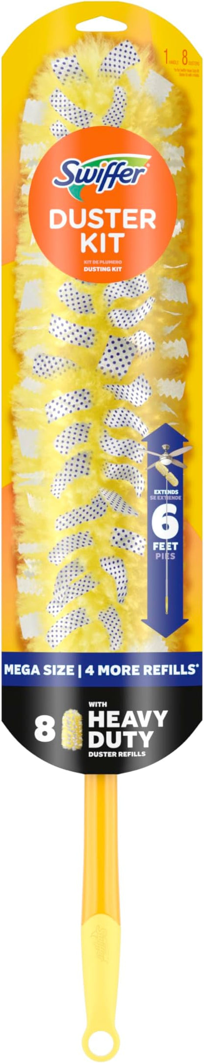 Swiffer Duster Kit with 6 ft Super Extendable Handle, Heavy Duty Starter Kit