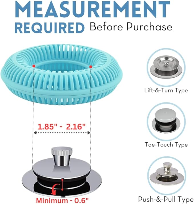 Hair Catcher for Shower Drain & Bathtub – TubRing Pop-Up Drain Protector &