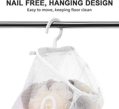 Mesh Storage Hanging Bag with Swiveling Hook