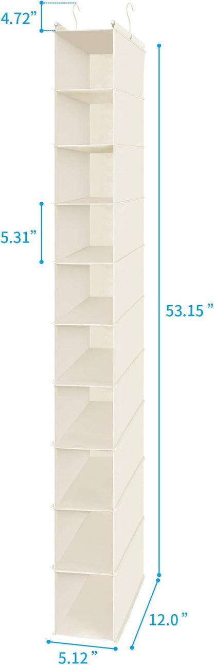 MAX Houser 10-Shelf Hanging Shoe Shelf Organizer, Hanging Shoe Storage