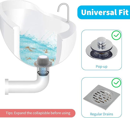 2 Pack Bathtub Drain Hair Catcher