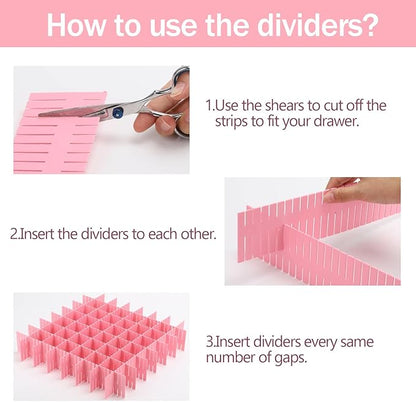 acDesign 40Pcs Grid Drawer Dividers, Adjustable Drawer Organizer