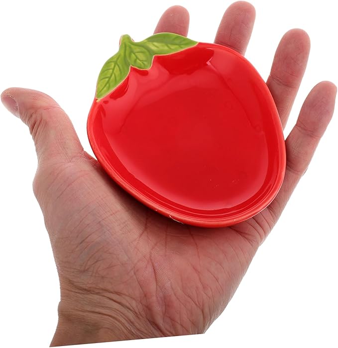 LIFKOME 2pcs Ceramic Dish Ceramic Plate for Snacks Fruit Plates Kitchenware Seasoning