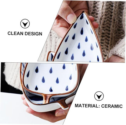 ABOOFAN 3pcs Ceramic Sauce Dipping Dishes for Seasonings Appetizers and Snacks Random Styles Smooth Texture Kitchen Serving Plates for Home and Restaurant Use