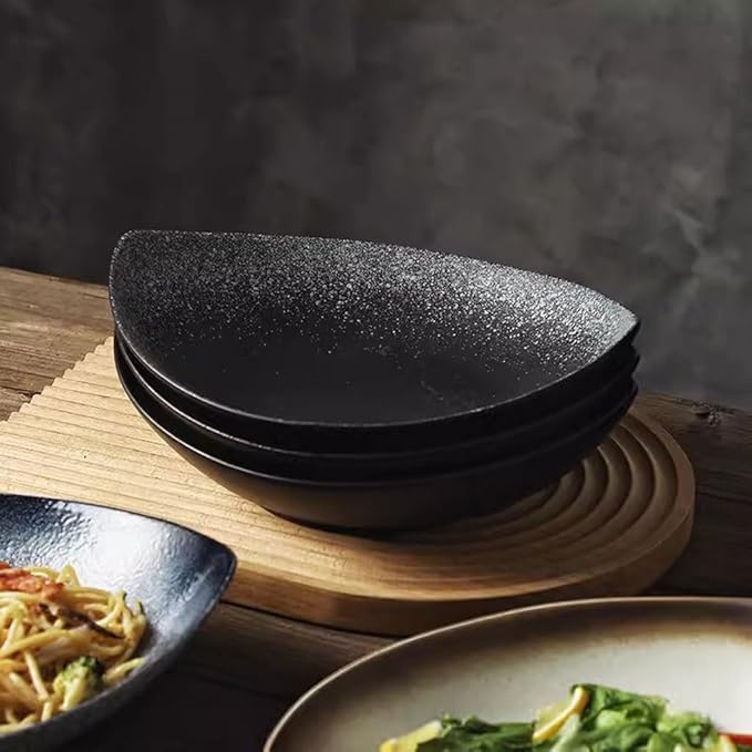 Pasta Bowls Appetizer Plates Ceramic Plate Dish Plate Household Salad Plate Cold Dish Plate Restaurant Commercial Large Plate Light Luxury Soup Plate Western Food Plate Dining Serving Plates for