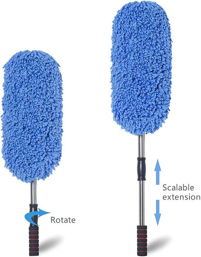 Microfiber Car Duster Exterior Scratch Free, Extendable Handle Interior