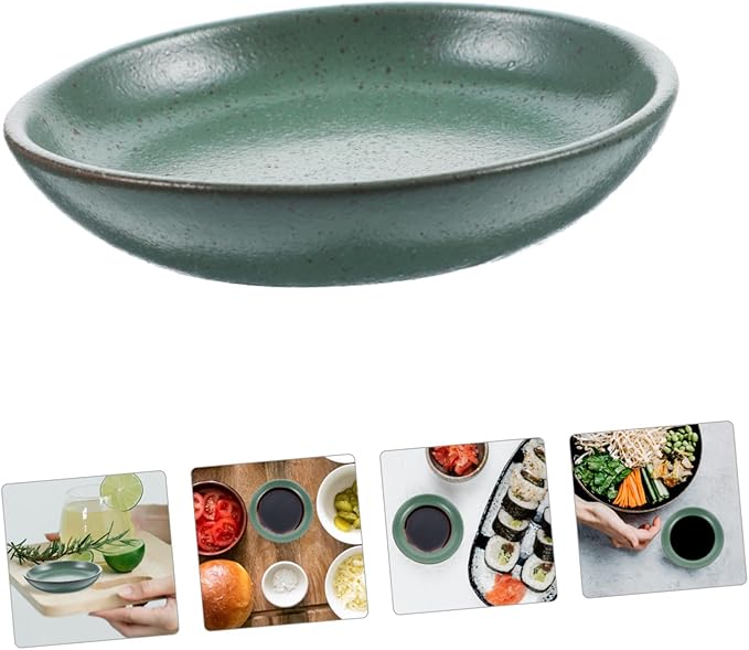 Alipis Luxury Chic Round Food Plate Ceramic Fruit Serving Tray Appetizer Plate Sauce Dish Snack Tray Dessert Holder