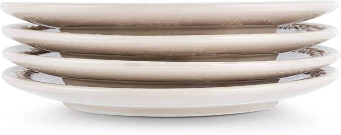 DEMDACO Christmas Journey Nativity Scene White 7.5 Inch Diameter Earthenware Faith, Religious, Decorative Holiday Tabletop Décor, Serving, Entertaining, Round, Appetizer Plates, Set of 4, Nativity