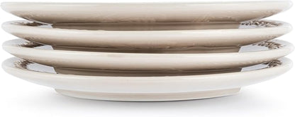 DEMDACO Christmas Journey Nativity Scene White 7.5 Inch Diameter Earthenware Faith, Religious, Decorative Holiday Tabletop Décor, Serving, Entertaining, Round, Appetizer Plates, Set of 4, Nativity