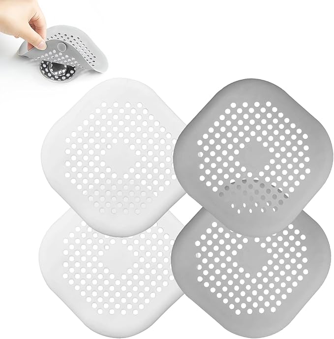 4 Pieces Drain Covers Hair Stopper