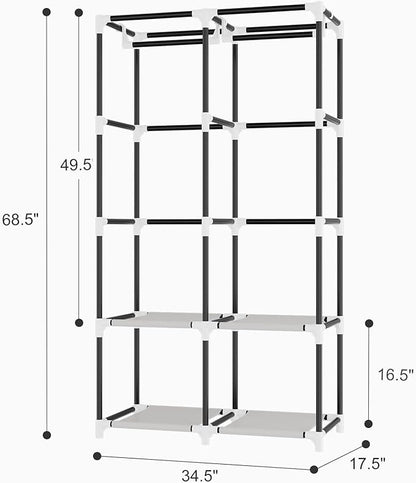 Portable Closet for Hanging Clothes, Portable Wardrobe Closet