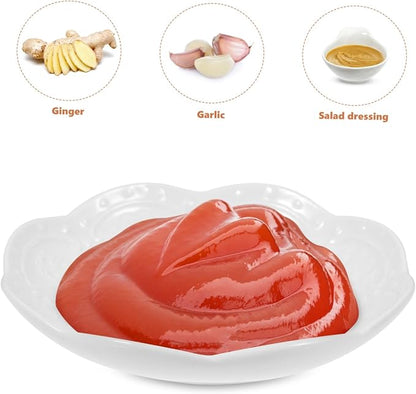 PRETYZOOM 2pcs Ceramic Plate Decorative Sauce Bowl Multi-functional Small Bowl for Oil Sushi