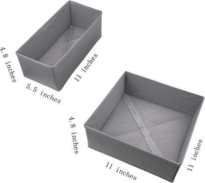 Foldable Fabric Drawer Organizer Set 4 Pack Dresser Dividers