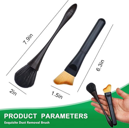 2 Pack Exquisite Dusting Brush Kit, Small Dust Brushes, Feather Duster