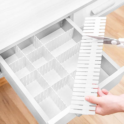Foraineam 48Pcs Drawer Dividers, Adjustable DIY Grid Divider White Storage
