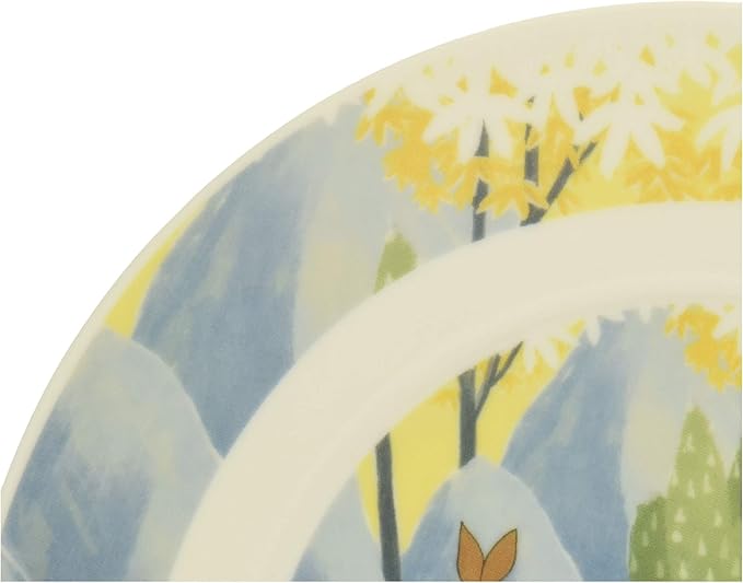 Yamaka Shoten MOOMIN Ceramic Plate, 7.7 Inches (19.5 cm), Luonto, Moomin House, Cake Plate, Dessert Plate, Microwavable, Made in Japan