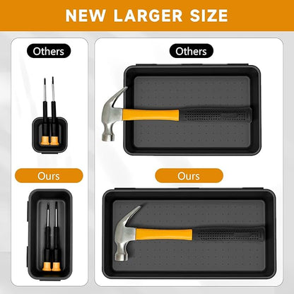 FLYVOLE Tool Box Organizer Tray, Toolbox Desk Drawer Organizer, Tool Box Tray