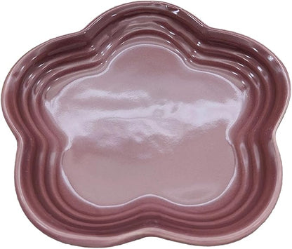 Small Ceramics Dish in Elegant Plums Blossoms Styles Multiple Color Appetizer Plates Perfect for Kitchen Dining Setting Flower Dish
