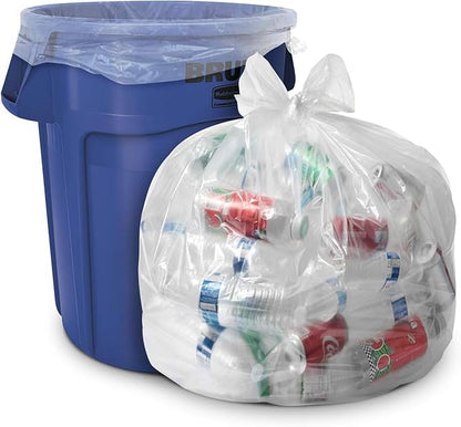 Aluf Plastics 45 Gallon 0.9 MIL Clear Garbage Bags
